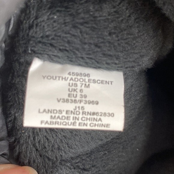 Land’s End Black Expedition Fur Lined Rain & Snow Boots 7 - Picture 8 of 8